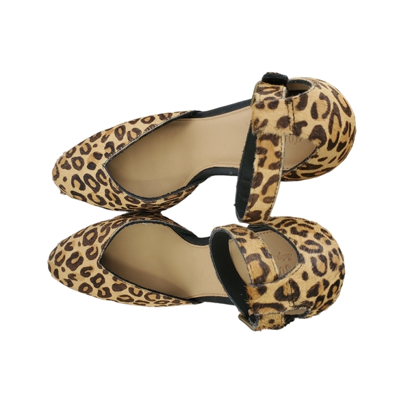 Soludos Collette Heels, Cheetah Print Calf Hair, Size 9.5 New Sandals Tan Brown - Picture 4 of 8